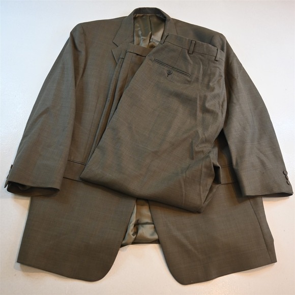 Austin Reed 50R 38x30 Tan Brown Wool USA Made Mens Jacket Pants Suit